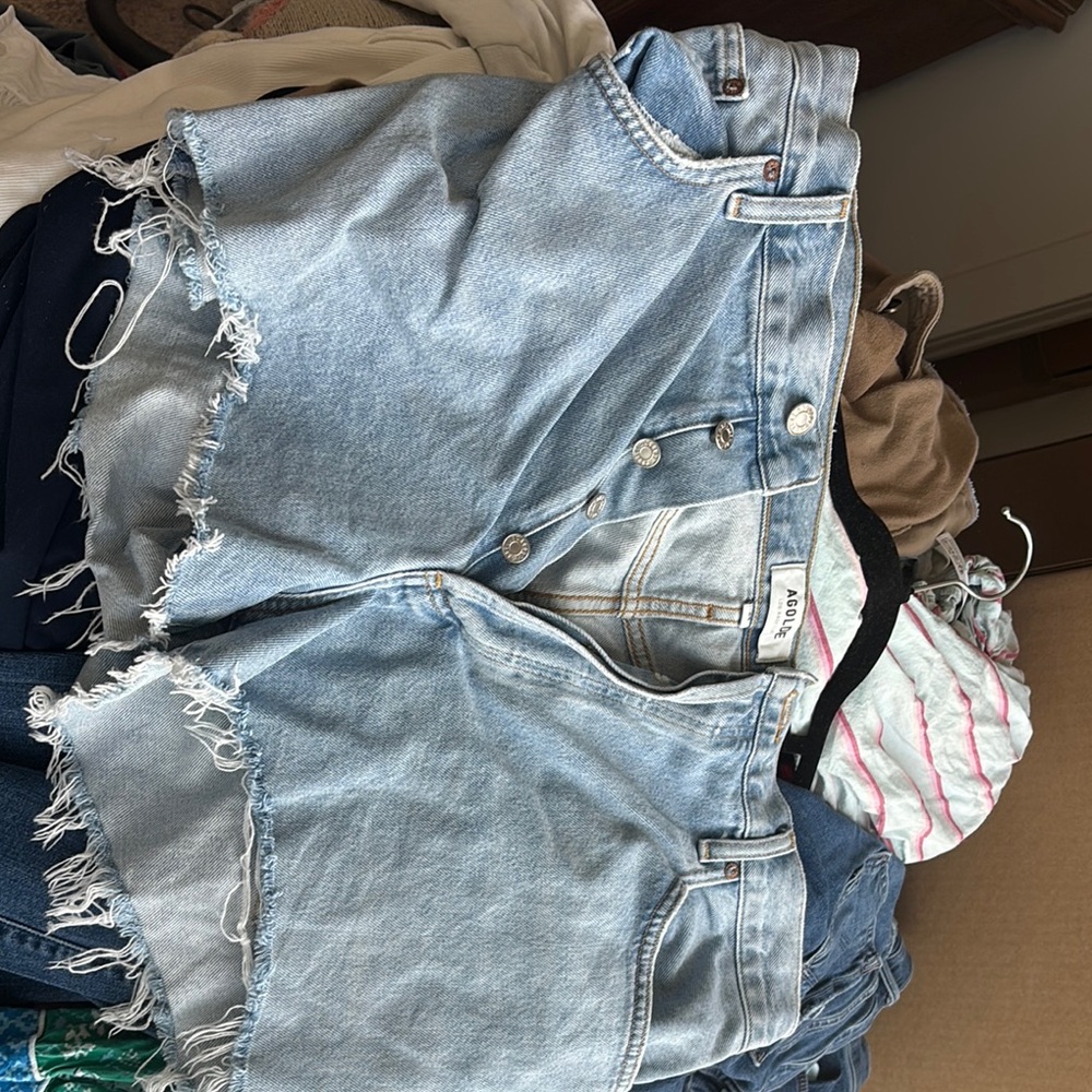 Aritzia Women's Light Blue Denim Shorts
